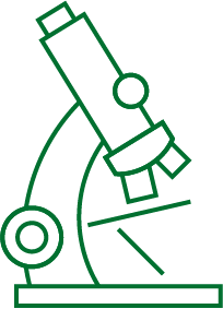 a line drawing of a microscope